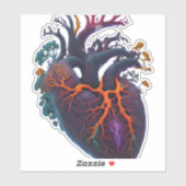 Sticker Coeur anatomique (Feuille)