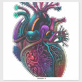 Sticker Coeur anatomique 3 (Feuille)