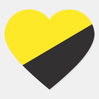 Sticker Cœur Ancap flag