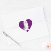 Sticker Cœur Ancien bâton de chien anglais diverses formes (Enveloppe)