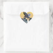Sticker Cœur Ancien Stonehenge & Rook Cadeau Corvid-lover (Sac)