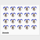 Sticker Cœur Ange Afghan Hound (Feuille)
