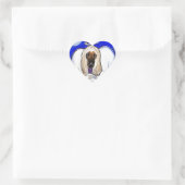 Sticker Cœur Ange Afghan Hound (Sac)