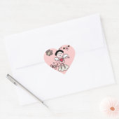 Sticker Cœur Ange de bande dessinée (Enveloppe)