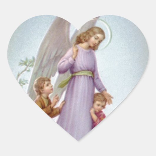 Sticker Cœur Ange gardien (Devant)