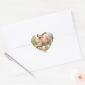 Sticker Cœur Ange gardien avec enfant (Enveloppe)