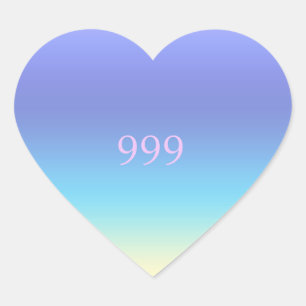 Sticker Cœur Angel Numéro 999 -