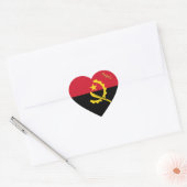 Sticker Coeur Angola, Drapeau patriotique angolais (Enveloppe)