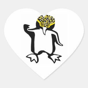 Sticker Cœur Animaux sauvages - I love PENGUINS - Faune - Océan