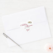 Sticker Cœur Anneaux Mariages traditionnels (Enveloppe)
