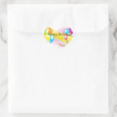 Sticker Cœur Anniversaire coloré (Sac)