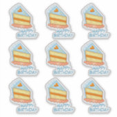 Sticker Coeur Anniversaire Contour de gâteau (Devant)