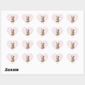Sticker Cœur Anniversaire de Capybara (Feuille)