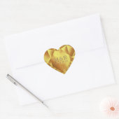 Sticker Cœur Anniversaire du Mariage du coeur de la Citrine d'o (Enveloppe)