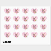 Sticker Cœur Anniversaire Princesse Je suis quatre t-shirts et  (Feuille)