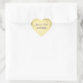 Sticker Cœur Antique vintage avec Mariage Bow (Sac)