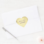 Sticker Cœur Antique vintage avec Mariage Bow (Enveloppe)