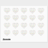 Sticker Cœur Août, 11 Anniversaire (Feuille)