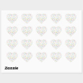 Sticker Cœur Août, 19 Anniversaire (Feuille)