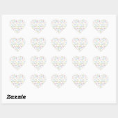 Sticker Cœur Août 7 Anniversaire (Feuille)