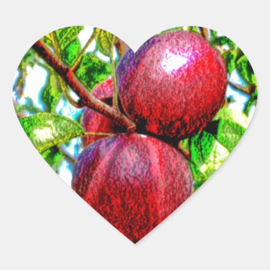 Sticker Cœur Apple De Mon Dessin Couleur Oeil (Devant)