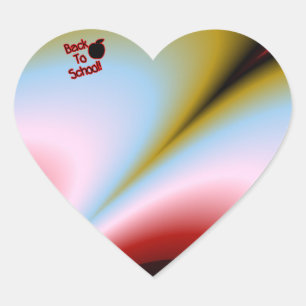 Sticker Cœur Apple et retour à l'école -