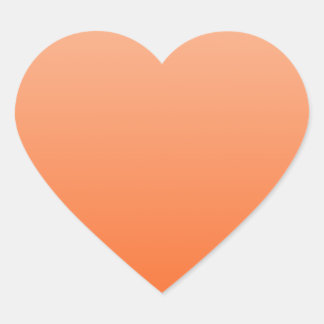 Sticker Cœur Apricot à Tangelo Dégradé horizontal