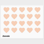 Sticker Cœur Apricot (couleur solide) (Feuille)