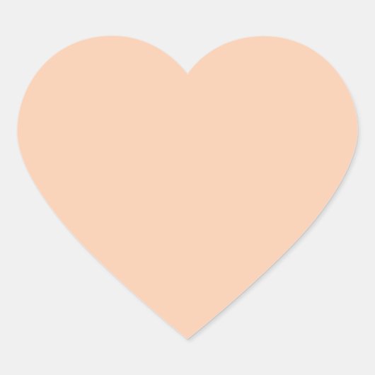 Sticker Cœur Apricot (couleur solide) (Devant)