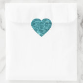 Sticker Cœur Aqua Green Pool Photo (Sac)