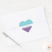 Sticker Cœur Aqua pourpre spirale (Enveloppe)