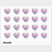 Sticker Cœur Aquarelle (Feuille)