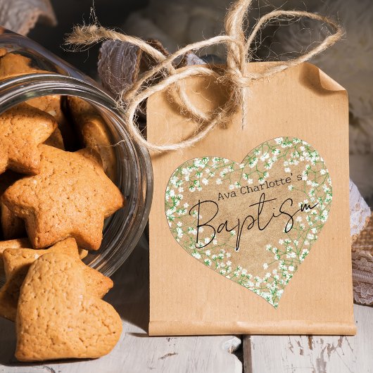 Sticker Cœur Aquarelle du bébé Fleurs d'aquarelle Boho rustique