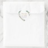 Sticker Cœur Aquarelle Feuille d'olive Géométrique Mariage Fave (Sac)