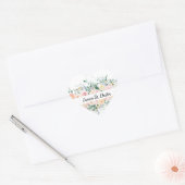 Sticker Cœur Aquarelle Floral Bride Mariage de chambre (Enveloppe)