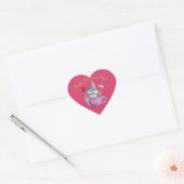 Sticker Cœur Aquarelle mignonne Valentine Gnome (Enveloppe)