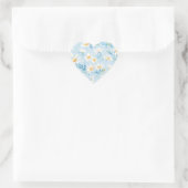 Sticker Cœur Aquarelle Pastel Daisies (Sac)