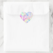 Sticker Cœur Aquarelle Pastel Rainbow Tie Dye (Sac)