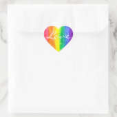 Sticker Cœur Aquarelle Rainbow (Sac)