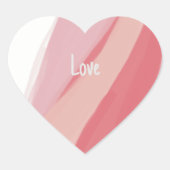 Sticker Cœur Aquarelle rose forme coeur (Devant)