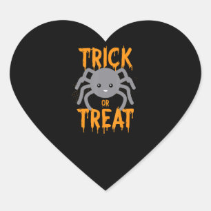 Sticker Cœur Araignée - Trick Ou Treat - Halloween
