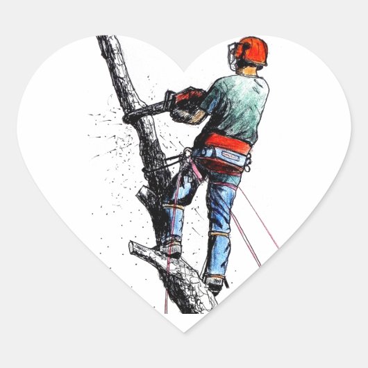 Sticker Cœur Arboriste Tree Surgeon (Devant)