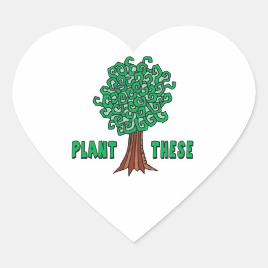 Sticker Cœur Arbres plantes (Devant)