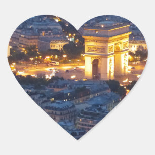 Sticker Cœur Arc De Triomphe Paris France Ville Cosmopolite