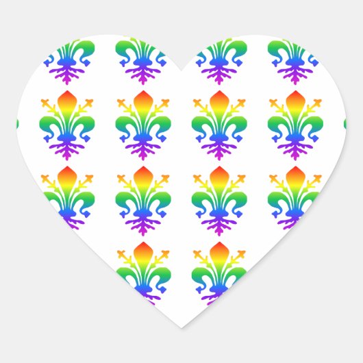 Sticker Cœur Arc-en-ciel (Devant)