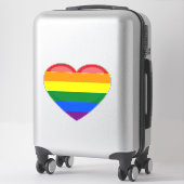 Sticker Coeur arc-en-ciel (Sur valise)