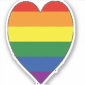 Sticker coeur arc-en-ciel (Devant)
