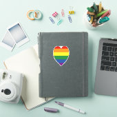 Sticker coeur arc-en-ciel (Couverture iPad)