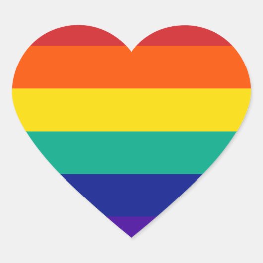 Sticker Coeur arc-en-ciel (Devant)