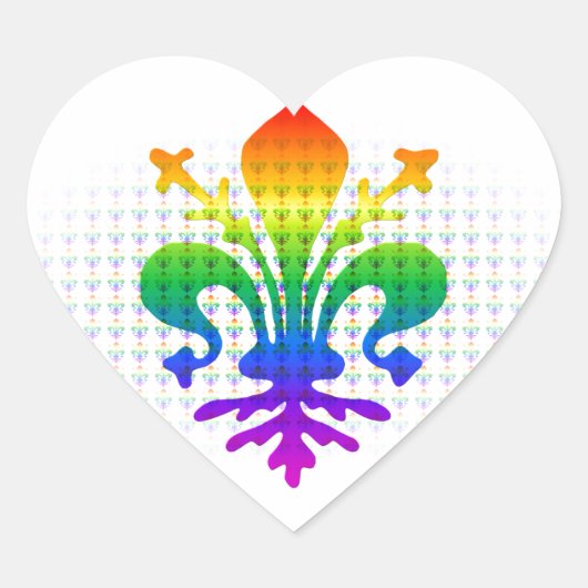 Sticker Cœur Arc-en-ciel (Devant)